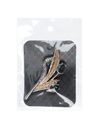 Брошь «Роса» с листьями, цветная в серебре - фото 59372168