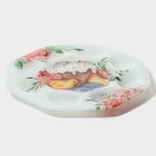 Подставка для яиц Доляна «Кулич», 8 ячеек, 22×22 см, стекло, белая - Фото 4