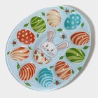 Подставка для яиц Доляна «Зайка», 24×20.6 см, 10 ячеек, стекло, голубая - Фото 5