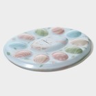Подставка стеклянная для яиц Доляна «Зайка», 24×20,6 см, 10 ячеек, цвет голубой - фото 9389130