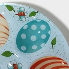Подставка стеклянная для яиц Доляна «Зайка», 24×20,6 см, 10 ячеек, цвет голубой - фото 9389132