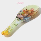 Подставка под ложку Доляна «Акварель», 23.5×8.3×1.5 см, стекло, зелёная - Фото 2