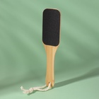 Пилка для пяток BAMBOO, наждачная, двусторонняя, с подвесом, 25 см, бамбуковая - Фото 4