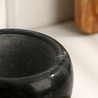Ступка с пестиком из камня средняя, 250 мл, черный мрамор, в коробке - Фото 6
