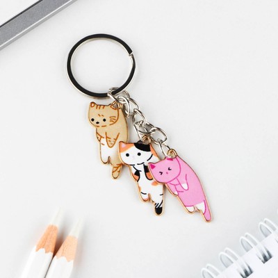 Брелок для ключей «Милые кошки», 2.5×9 см