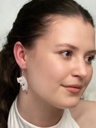 Серьги акриловые «Котики», бело-серые - Фото 2