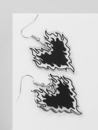 Серьги акриловые «Сердце» горящее, цвет чёрный - Фото 3