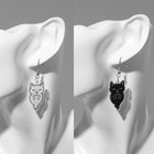 Серьги акриловые «Котики» духи, цвет чёрно-белый - Фото 4