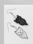 Серьги акриловые «Котики» духи, цвет чёрно-белый  (артикул 10162481)  большой выбор товаров оптом и в розницу по низким ценам с доставкой