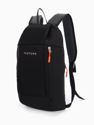 Рюкзак спортивный TEXTURA, на молнии, с карманом, чёрный