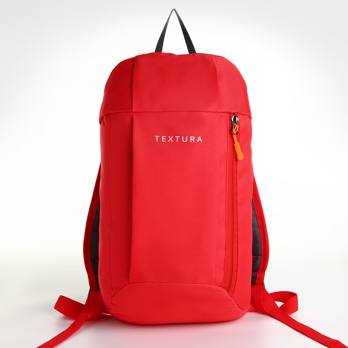 Рюкзак городской на молнии TEXTURA, наружный карман, цвет красный