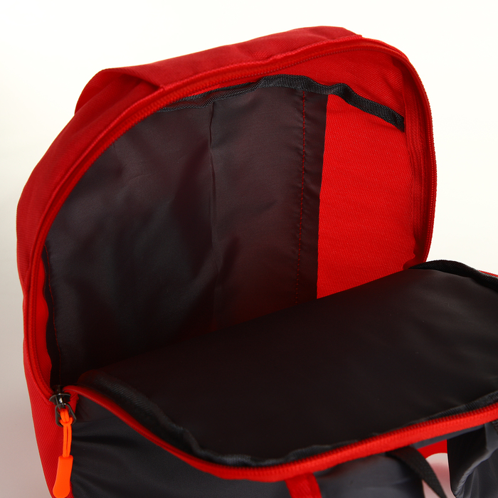 Рюкзак городской на молнии TEXTURA, наружный карман, цвет красный