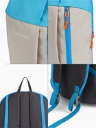 Рюкзак спортивный TEXTURA, на молнии, с карманом, размер 20×11×39 см, бежевый/голубой - Фото 8