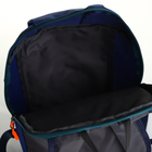 Рюкзак спортивный на молнии TEXTURA, наружный карман, цвет синий - фото 9422478