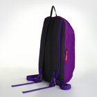 Рюкзак спортивный на молнии TEXTURA, наружный карман, цвет фиолетовый - Фото 5