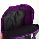 Рюкзак спортивный на молнии, TEXTURA, наружный карман, цвет фиолетовый - Фото 8