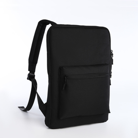 Рюкзак для ноутбука из текстиля на молнии, наружный карман, цвет чёрный