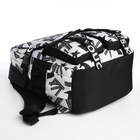 Рюкзак школьный на молнии, 5 карманов, цвет чёрный/серый - Фото 5