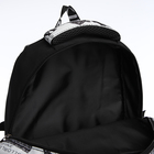Рюкзак школьный на молнии, 5 карманов, цвет чёрный/серый - Фото 6