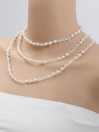 Бусы «Блеск» с жемчугом, шар №6, трансформер, цвет бело-молочный, 150 см 10203583