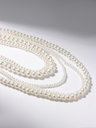 Бусы «Жемчуг» многоярусный 5 нитей, бусины №4, 6, 8, 10, цвет молочный в серебре, 70 см - Фото 9