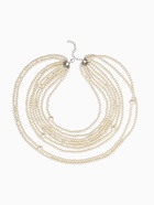 Бусы «Жемчуг» многоярусный 9 нитей, бусины №6, 14, цвет молочный в серебре, 70 см - Фото 5