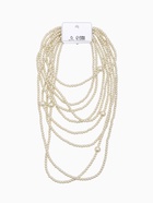 Бусы «Жемчуг» многоярусный 9 нитей, бусины №6, 14, цвет молочный в серебре, 70 см - Фото 11