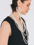 Бусы «Жемчуг» многоярусный 9 нитей, бусины №6, 14, цвет молочный в серебре, 70 см - Фото 9