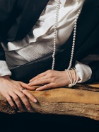 Браслет жемчуг «Империя», 5 нитей, бусины № 4, 14, цвет молочный - Фото 2