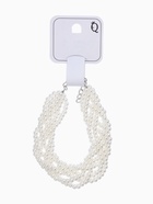 Браслет жемчуг «Жгут», 6 нитей, бусины №4, цвет молочный в серебре  (артикул 10203597)  большой выбор товаров оптом и в розницу по низким ценам с доставкой