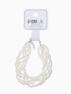 Браслет из бусин «Жемчуг. Жгут», L=16 см, 6 нитей, шар №4, цвет молочный в серебре - Фото 6