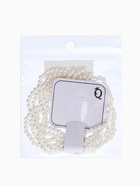 Браслет из бусин «Жемчуг. Жгут», L=16 см, 6 нитей, шар №4, цвет молочный в серебре - Фото 7