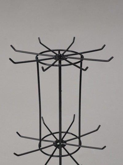 Вертушка, 2 яруса по 8 крючков, 20×20×40, чёрная