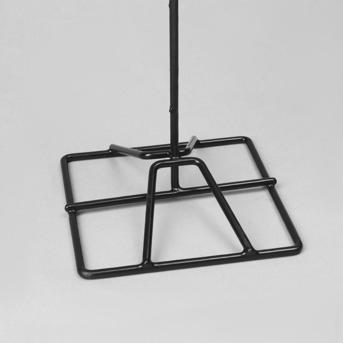 Вертушка, 3 яруса по 8 крючков, 20×20×61, цвет чёрный - фото 1887505238
