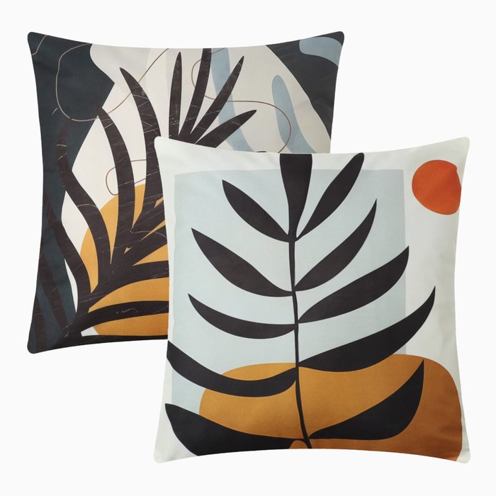 Набор декоративных наволочек Этель Morning 45×45 см - 2 шт., полиэстер, велюр - Фото 1