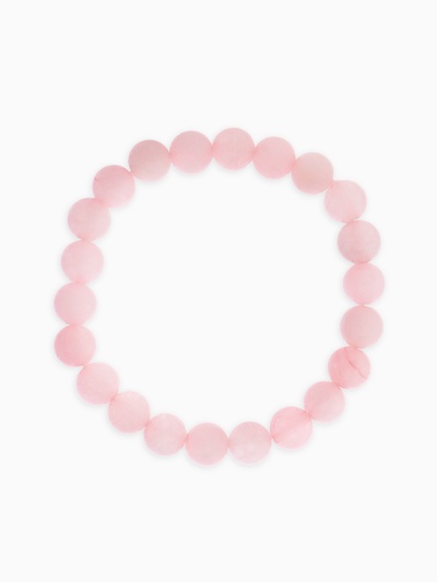 Браслет «Кварц розовый», шар №8