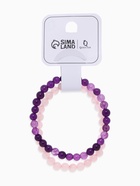 Набор браслетов «Кварц розовый и Аметист», 2 шт. шар №6 - Фото 4