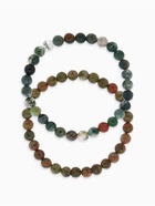 Браслеты парные «Яшма и Унакит», 2 шт. шар №6 - Фото 1