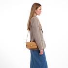 Сумка женская багет TEXTURA на молнии, 21×6×11 см, светло-коричневая - Фото 2