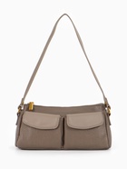 Сумка женская багет TEXTURA на молнии, 27×8×13 см, бежево-серая - Фото 14