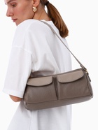 Сумка женская багет TEXTURA на молнии, 27×8×13 см, бежево-серая - Фото 10