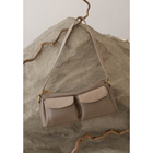 Сумка женская багет TEXTURA на молнии, 27×8×13 см, бежево-серая - Фото 13