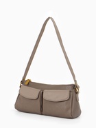 Сумка женская багет TEXTURA на молнии, 27×8×13 см, бежево-серая - Фото 4