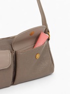 Сумка женская багет TEXTURA на молнии, 27×8×13 см, бежево-серая - Фото 8