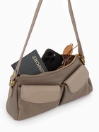 Сумка женская багет TEXTURA на молнии, 27×8×13 см, бежево-серая - Фото 2