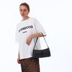 Сумка женская багет TEXTURA на молнии, 27×8×13 см, тёмно-серая - Фото 2