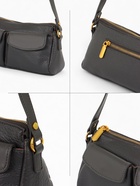 Сумка женская багет TEXTURA на молнии, 27×8×13 см, тёмно-серая - Фото 6