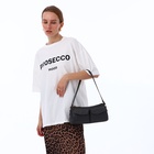 Сумка женская багет TEXTURA на молнии, 27×8×13 см, тёмно-серая - Фото 3