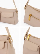 Сумка женская багет TEXTURA на молнии, 27×8×13 см, бежевая - Фото 7