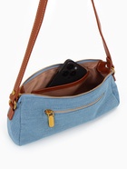 Сумка женская багет TEXTURA на молнии, 27×8×13 см, джинсовая, голубая - Фото 9